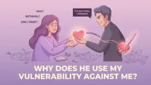woman betrayed after partner uses her vulnerability against her illustration
