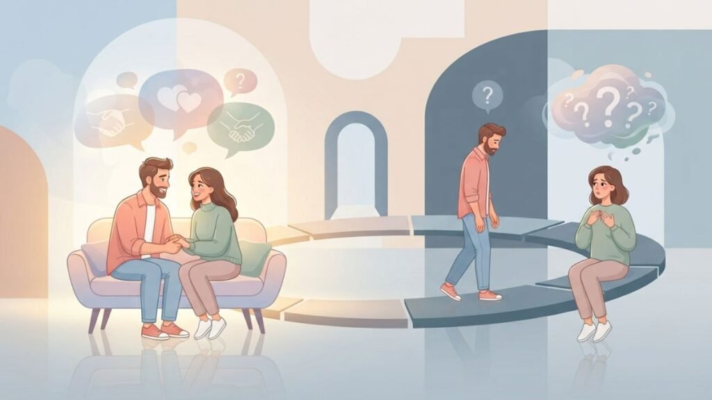Avoidant attachment pattern when relationships become serious illustration