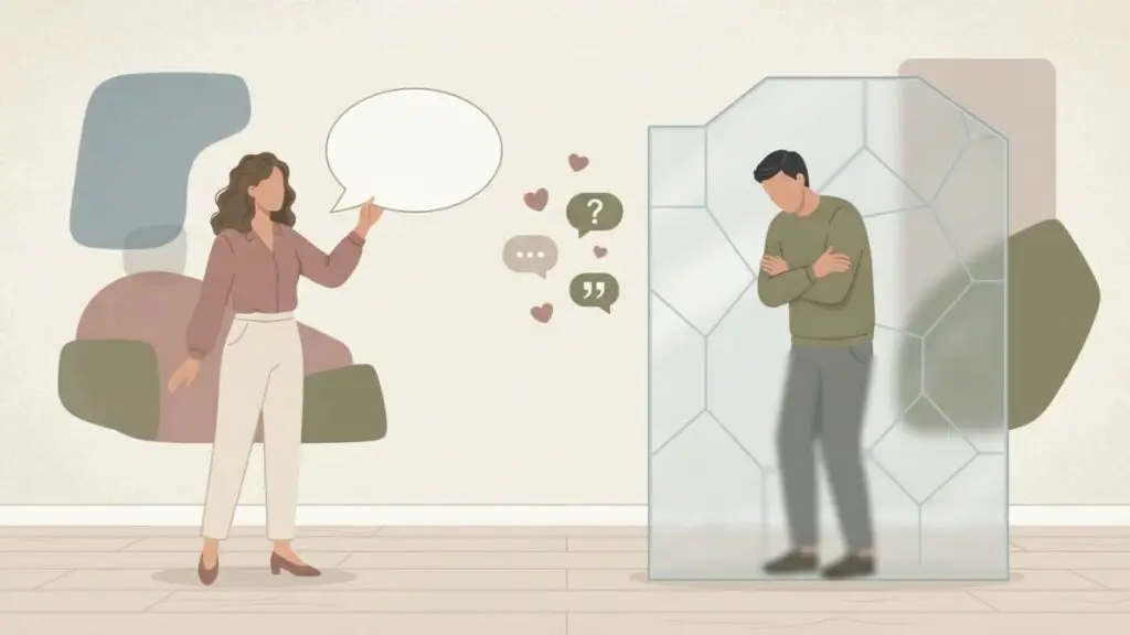Fear of difficult conversations and emotional avoidance illustration