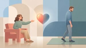 Intimacy avoidance in relationships illustration showing emotional withdrawal after closeness