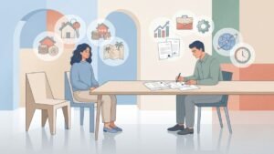 One sided decision making in relationships illustration showing exclusion from important life decisions