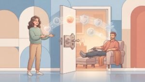 Situationship boundaries illustration showing access without commitment