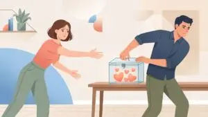 Withholding affection in relationships illustration showing emotional manipulation through withdrawn warmth