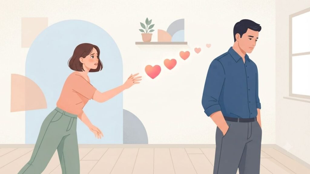 Withholding affection pattern in relationships illustration