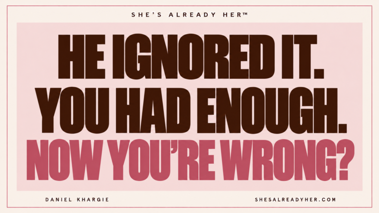 He ignored it. You had enough. Now you’re wrong? Conflict avoidance in relationships — older Article 41 cover template.