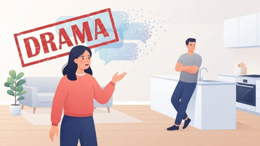 Emotional invalidation by labeling relationship concerns as drama
