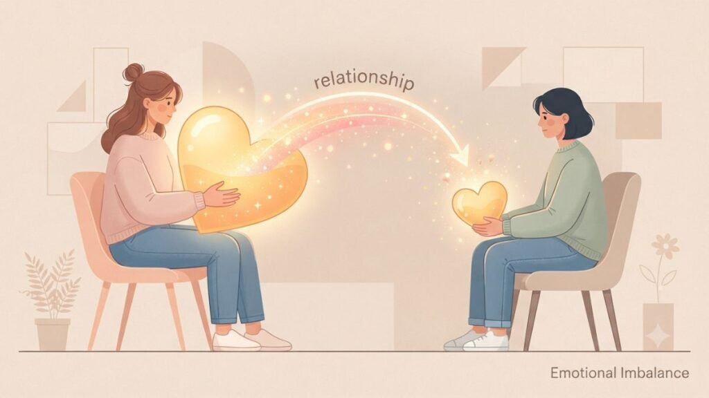 Imbalance between giving and receiving love in relationships