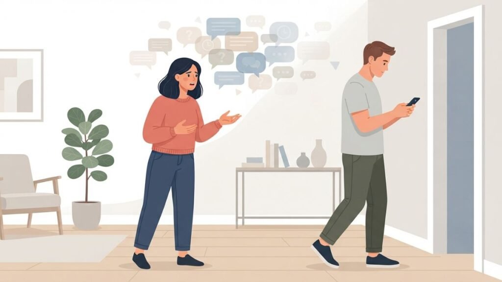 Partner refusing to communicate during an important relationship conversation