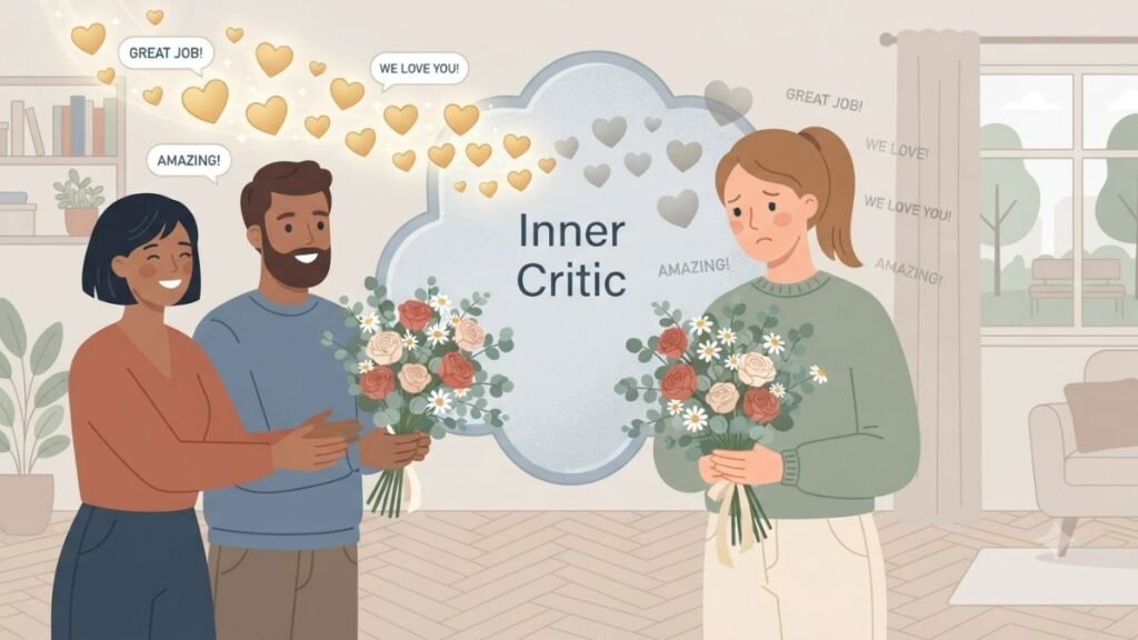 Self criticism preventing emotional connection and receiving love