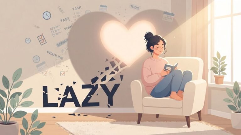 Slowing down is not laziness and learning self compassion without guilt