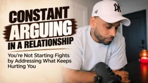 Woman exhausted from constant arguing in a relationship after being accused of starting fights whenever she addresses disrespect