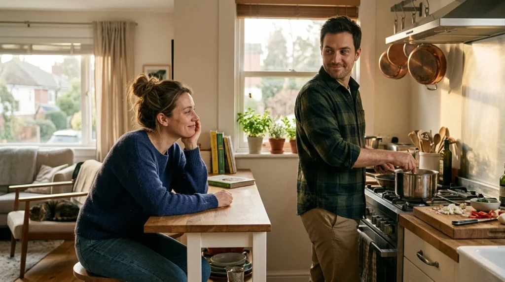 Healthy relationship showing mutual support and shared responsibility
