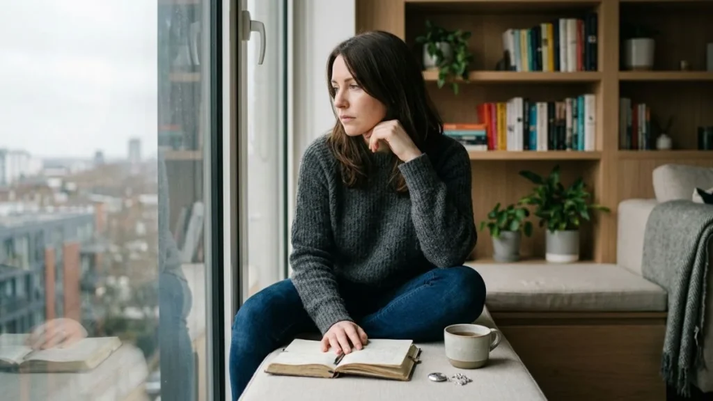 Woman realizing that careless treatment does not determine her self-worth