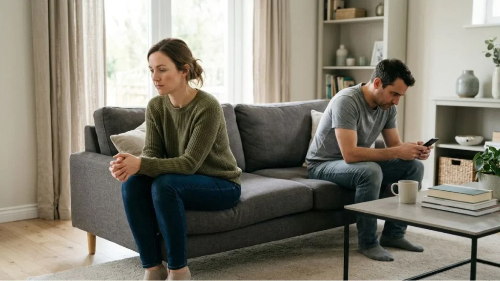 Woman becoming emotionally distant after repeated unresolved relationship arguments