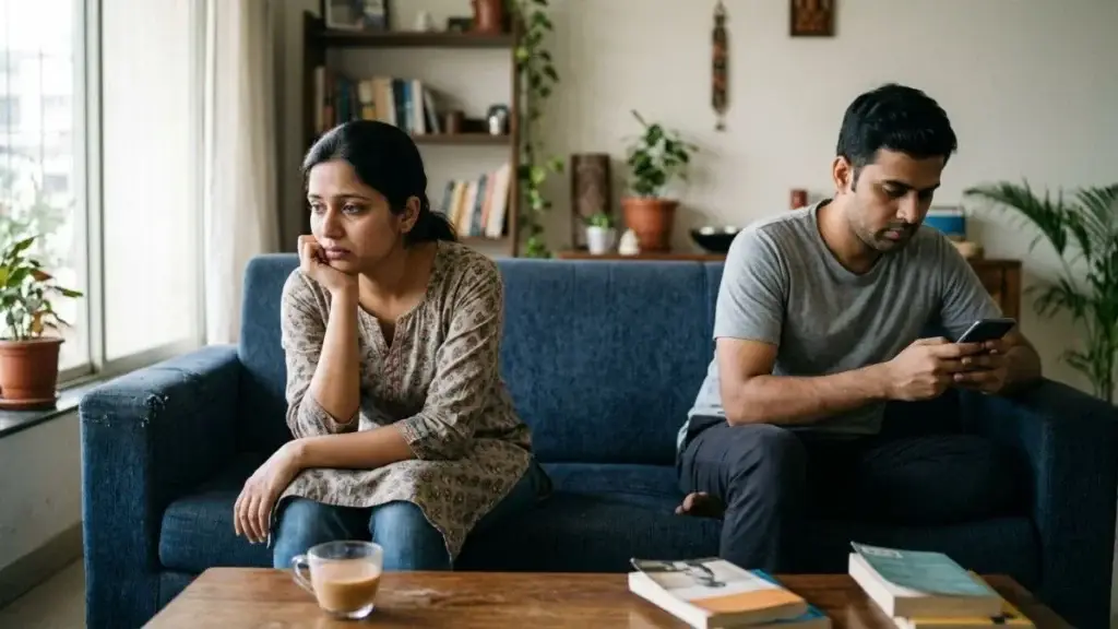 Woman feeling alone after repeatedly asking her partner for support