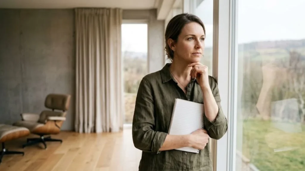 Woman thoughtfully deciding how to respond to repeated relationship problems