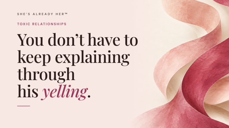 You don’t have to keep explaining through his yelling.