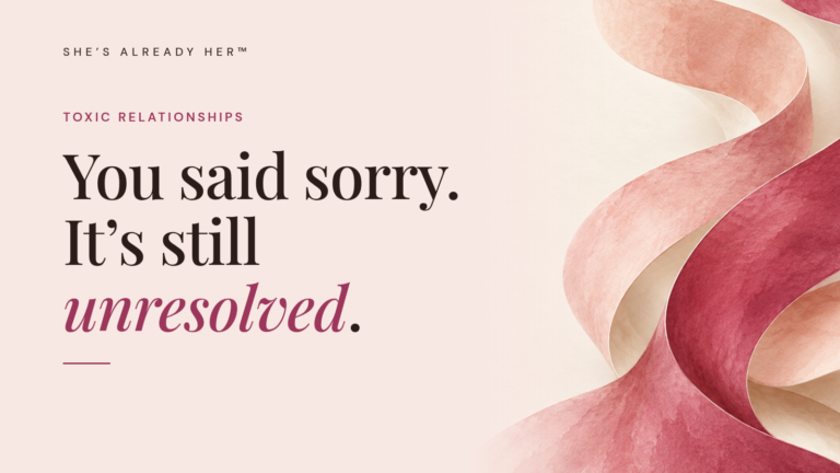 You said sorry. It’s still unresolved.