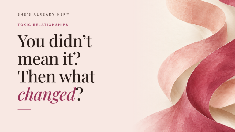 You didn’t mean it? Then what changed?