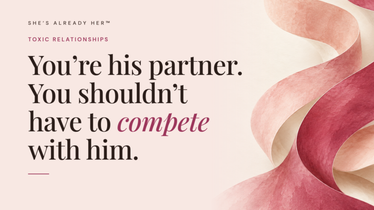 You’re his partner. You shouldn’t have to compete with him.