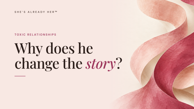 Why does he change the story?