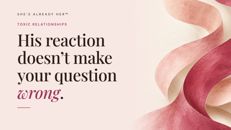 His reaction doesn’t make your question wrong.