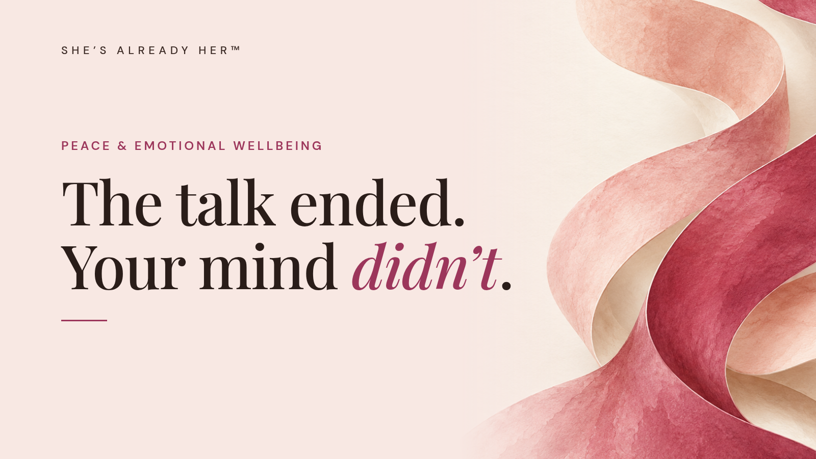 The talk ended. Your mind didn’t.