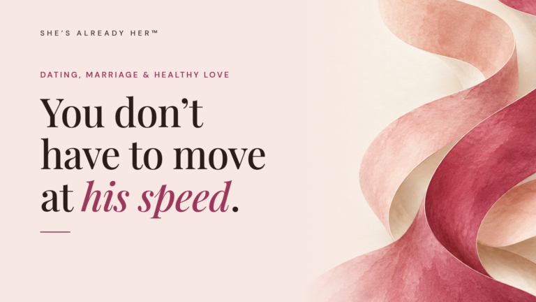 You don’t have to move at his speed.