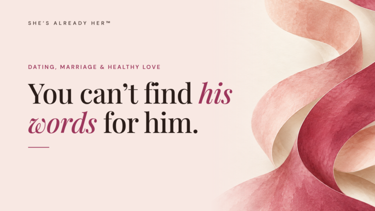 You can’t find his words for him.