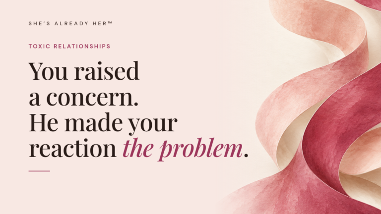 You raised a concern. He made your reaction the problem.