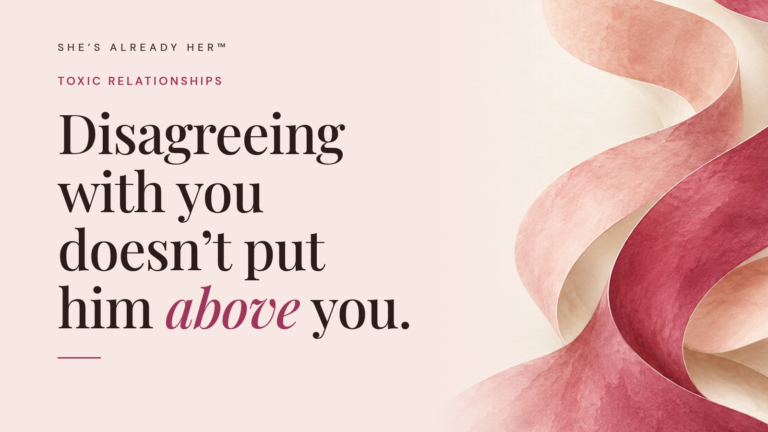 Disagreeing with you doesn’t put him above you.