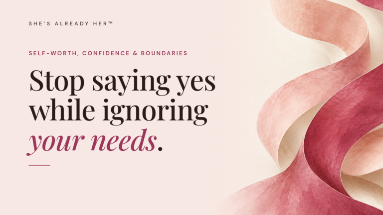 Stop saying yes while ignoring your needs.