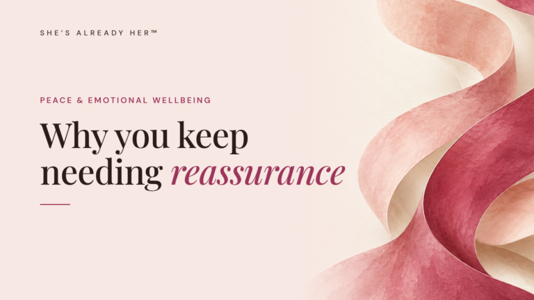 Why you keep needing reassurance