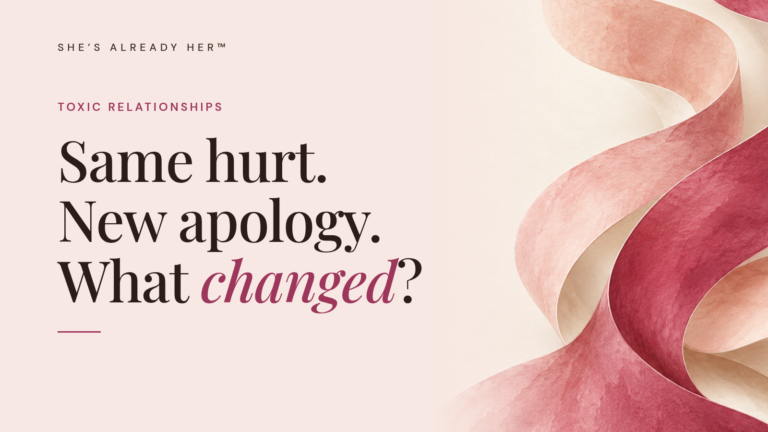 Same hurt. New apology. What changed?