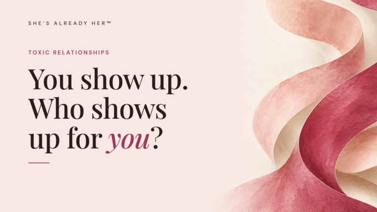 You show up. Who shows up for you?