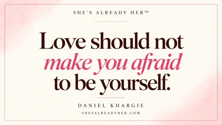 Love should not make you afraid to be yourself. Branded article cover by Daniel Khargie.