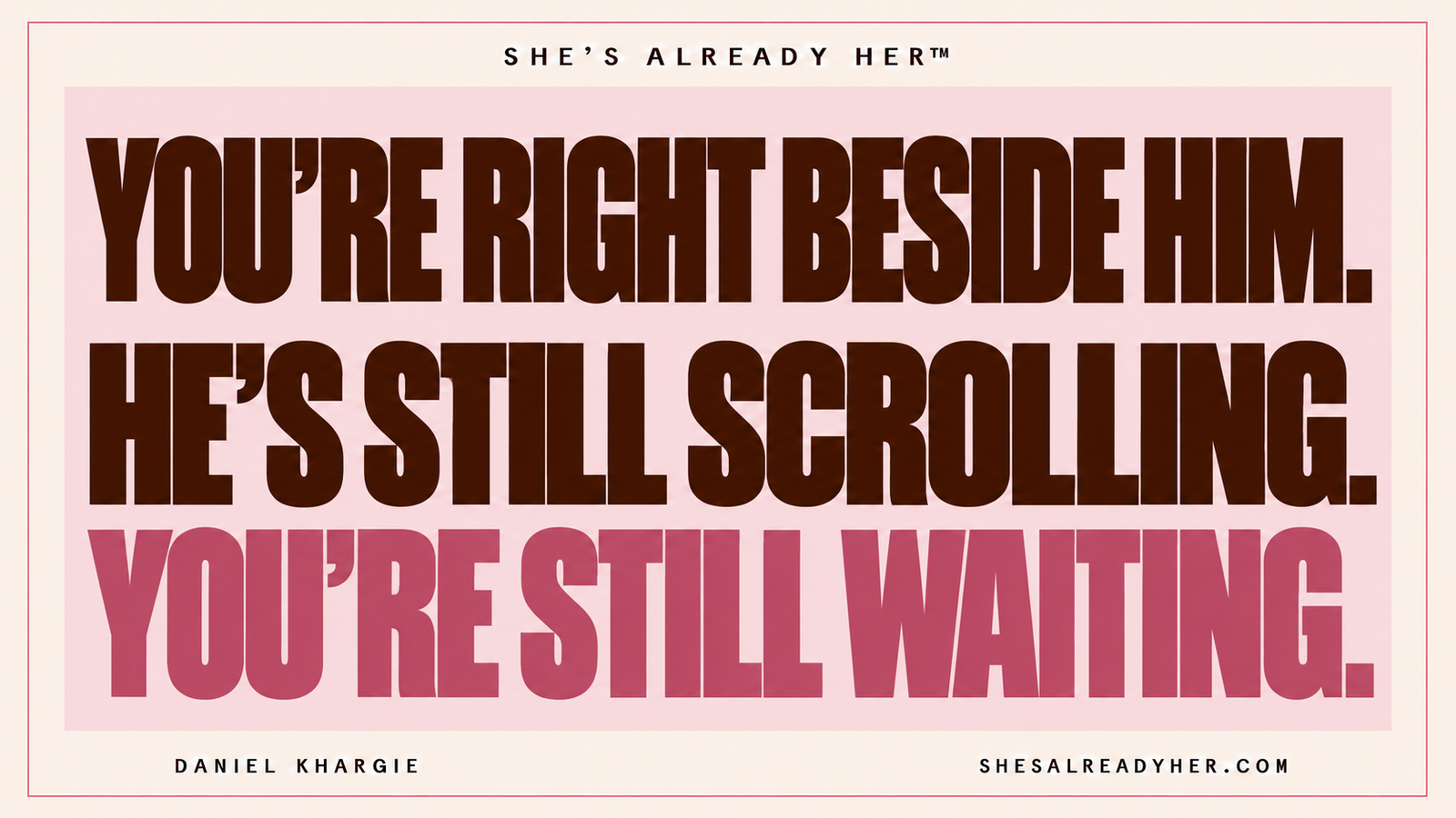 You’re right beside him. He’s still scrolling. You’re still waiting. Phubbing in relationships — She’s Already Her™.
