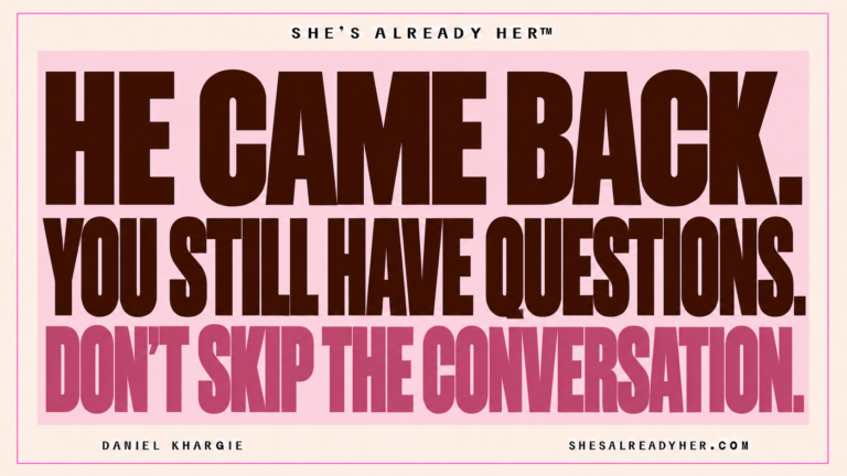 How to reconnect with your partner cover: He came back. You still have questions. Don’t skip the conversation.