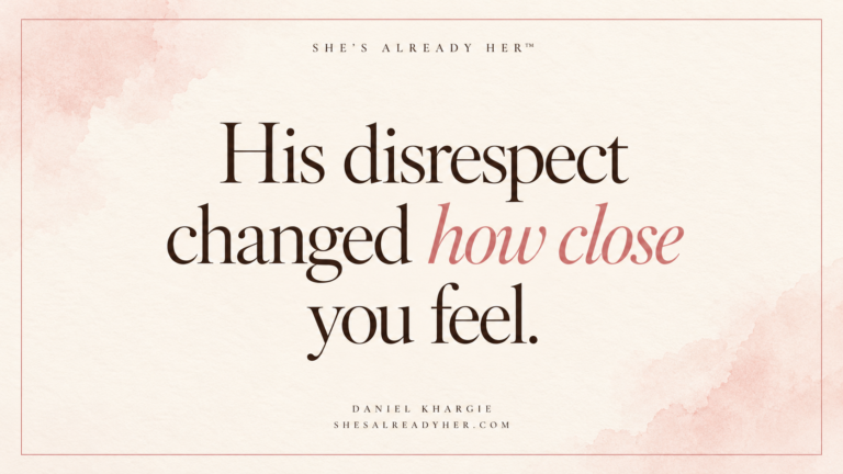 Emotional distance in a relationship editorial cover: His disrespect changed how close you feel. Words by Daniel Khargie.