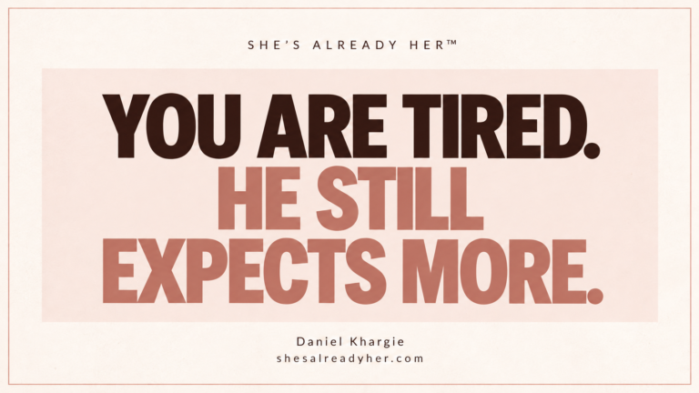 You are tired. He still expects more. Branded article cover by Daniel Khargie.