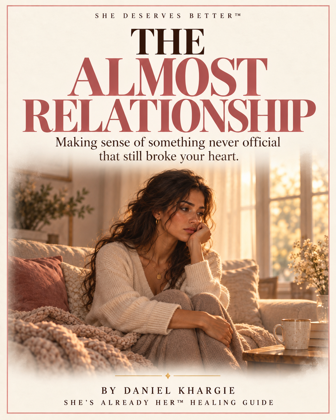 The Almost Relationship — actual She Deserves Better guide cover by Daniel Khargie