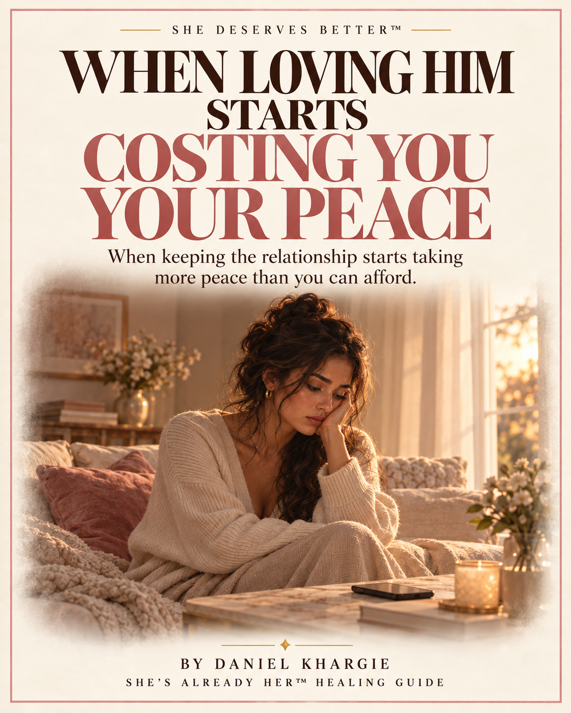 Cover of When Loving Him Starts Costing You Your Peace by Daniel Khargie.
